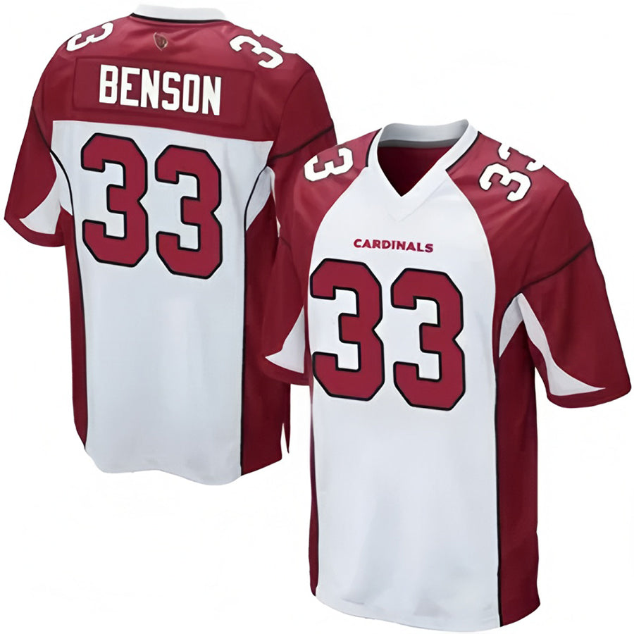 Pouc A.Cardinals #33 Trey Benson Player White Home Game Stitched Jerseys