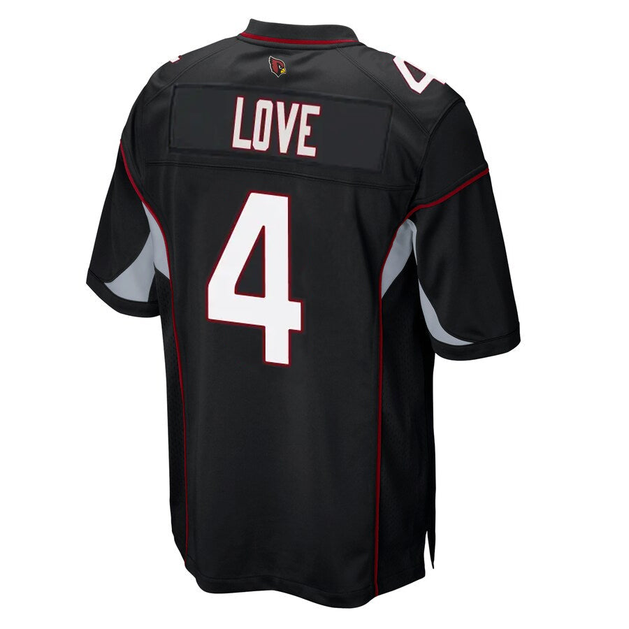 Pouc A.Cardinals #4 Jeremiyah Love Player Black Alternate Game Stitched Jerseys