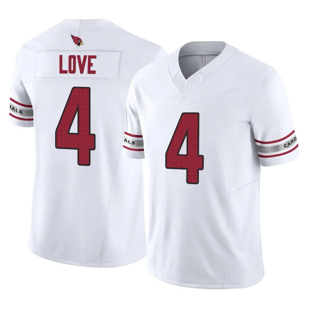 Pouc A.Cardinals #4 Jeremiyah Love Player White Vapor F.U.S.E. Limited Home Game Stitched Jerseys