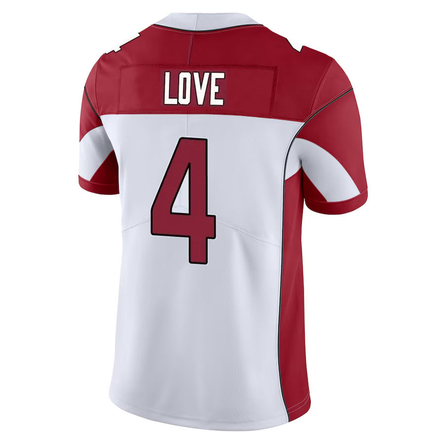 Pouc A.Cardinals #4 Jeremiyah Love Player White Vapor Limited Home Game Stitched Jerseys