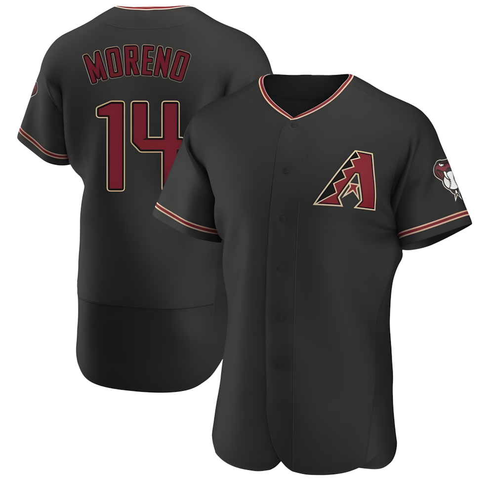 Pouc A.Diamondbacks #14 Gabriel Moreno Player Black Authentic Alternate Stitched Jerseys