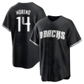 Pouc A.Diamondbacks #14 Gabriel Moreno Player Black jersey White Replica Stitched Jerseys