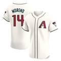 Pouc A.Diamondbacks #14 Gabriel Moreno Player Cream Elite Home Patch Stitched Jerseys