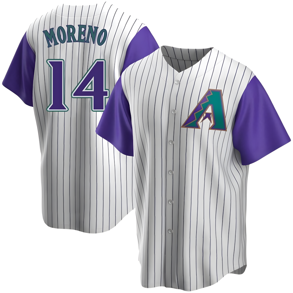 Pouc A.Diamondbacks #14 Gabriel Moreno Player Purple Replica Alternate Cooperstown Collection Stitched Jerseys