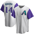 Pouc A.Diamondbacks #14 Gabriel Moreno Player Purple Replica Alternate Cooperstown Collection Stitched Jerseys