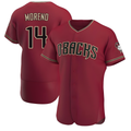Pouc A.Diamondbacks #14 Gabriel Moreno Player Red Authentic Crimson Alternate Stitched Jerseys