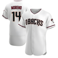 Pouc A.Diamondbacks #14 Gabriel Moreno Player White Crimson Home Stitched Jerseys