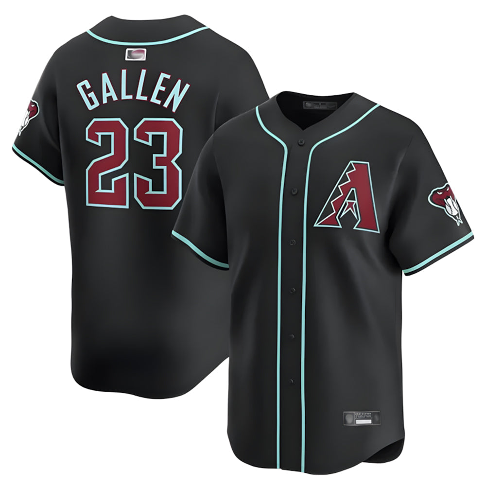 Pouc A.Diamondbacks #23 Zac Gallen Player Black Replica Game Stitched Jerseys
