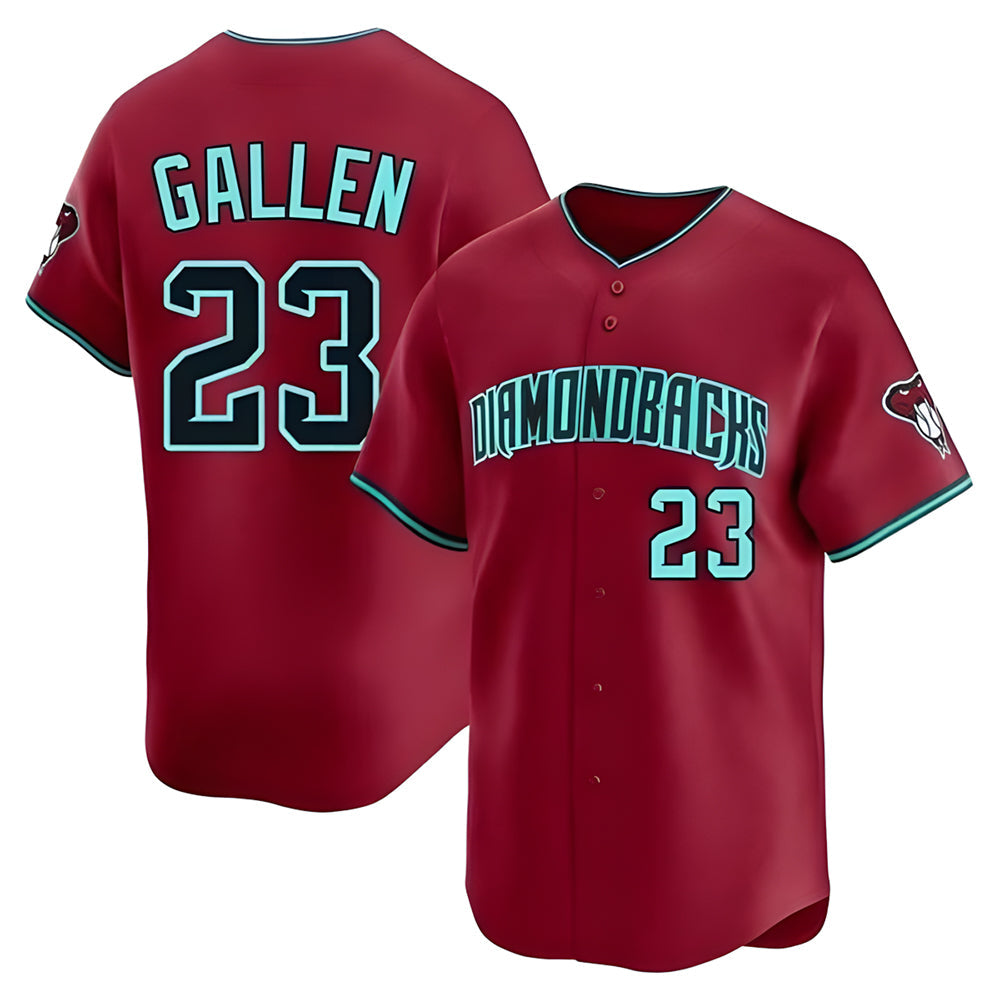 Pouc A.Diamondbacks #23 Zac Gallen Player Red Blue reserve Replica Game Stitched Jerseys
