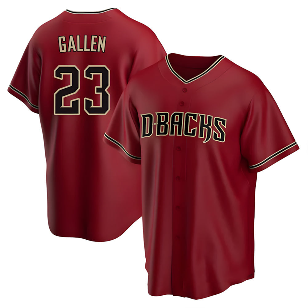 Pouc A.Diamondbacks #23 Zac Gallen Player Red Replica Game Stitched Jerseys