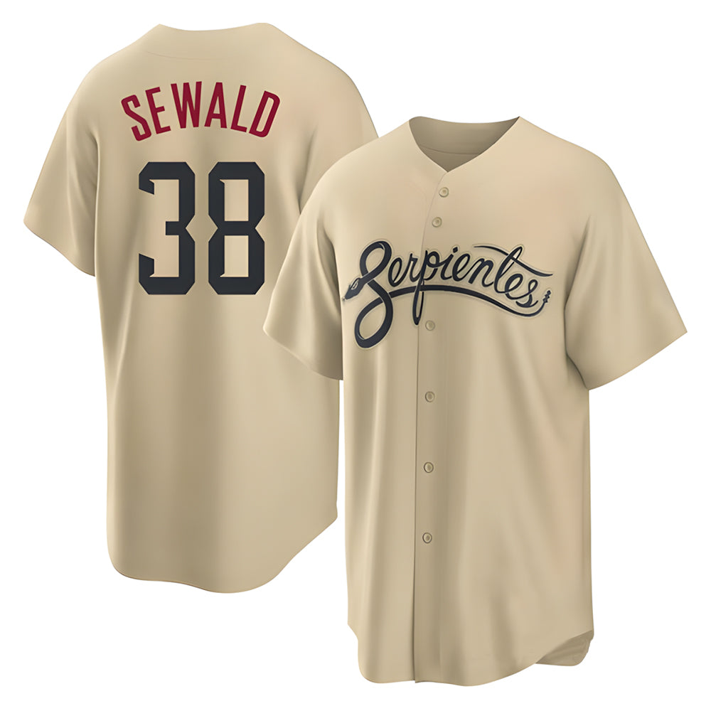 Pouc A.Diamondbacks #38 Paul Sewald Player Gold City Connect Cool Stitched Jersey