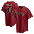 Pouc A.Diamondbacks #38 Paul Sewald Player Red Alternate Replica Stitched Jersey
