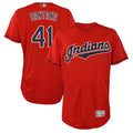 Pouc A.Diamondbacks #41 Carlos Santana Player Red game time Stitched Jersey