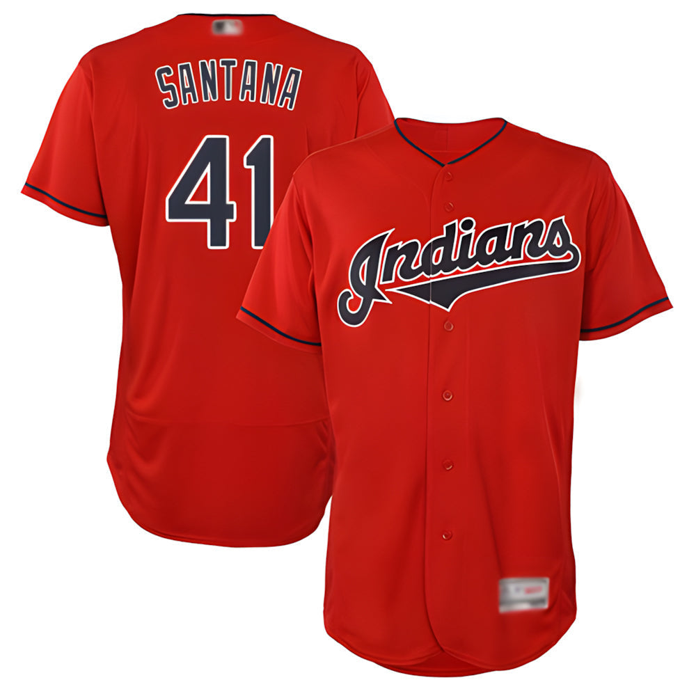 Pouc A.Diamondbacks #41 Carlos Santana Player Red game time Stitched Jersey