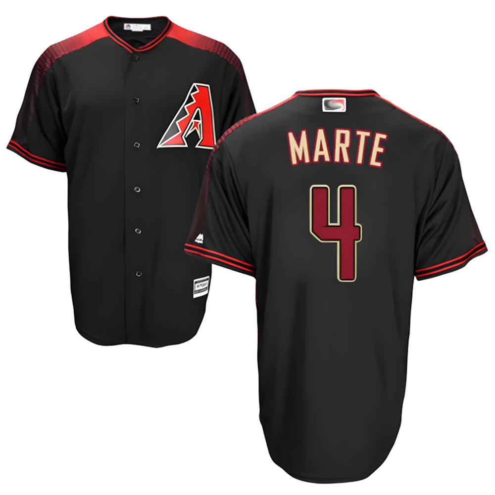 Pouc A.Diamondbacks #4 Ketel Marte Player Black Big & Tall Replica Limited Stitched Jerseys