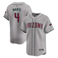 Pouc A.Diamondbacks #4 Ketel Marte Player Gray Replica Game Stitched Jerseys