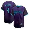 Pouc A.Diamondbacks #4 Ketel Marte Player Purple City Connect Limited Stitched Jerseys
