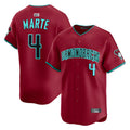 Pouc A.Diamondbacks #4 Ketel Marte Player Red Home Limited Stitched Jerseys