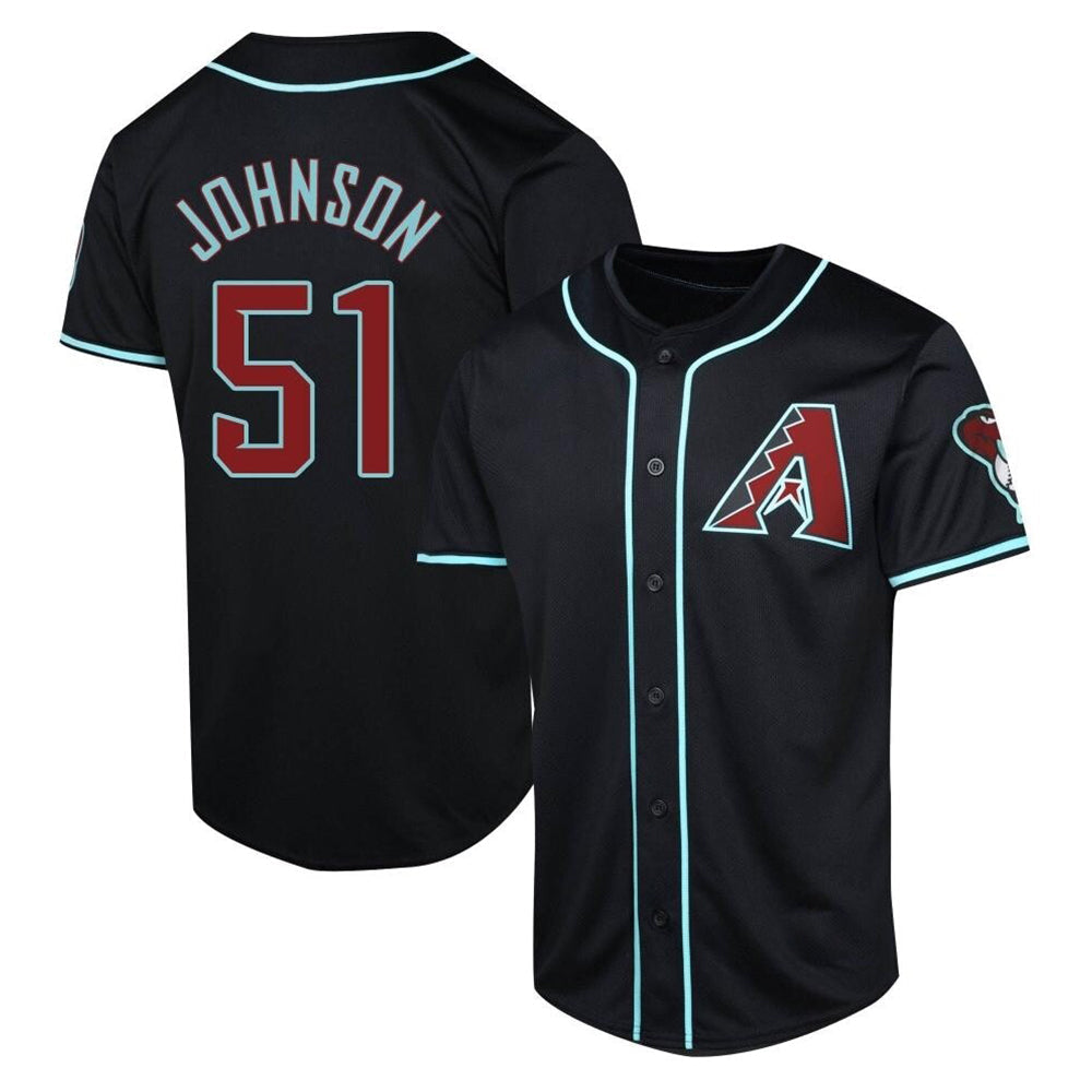 Pouc A.Diamondbacks #51 Randy Johnson Player Black Limited Alternate Stitched Jerseys