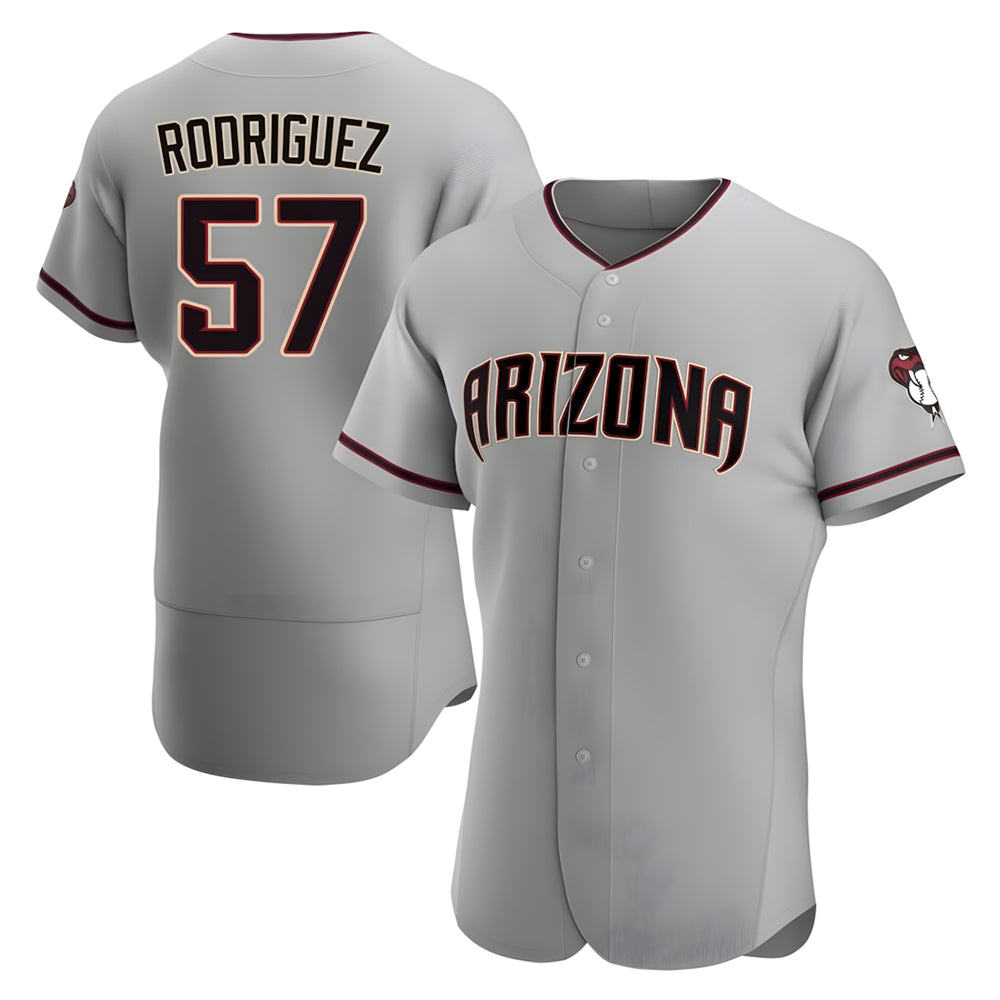 Pouc A.Diamondbacks #57 Eduardo Rodriguez Player Gray Road Stitched Jersey
