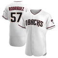 Pouc A.Diamondbacks #57 Eduardo Rodriguez Player White Crimson Home Stitched Jersey