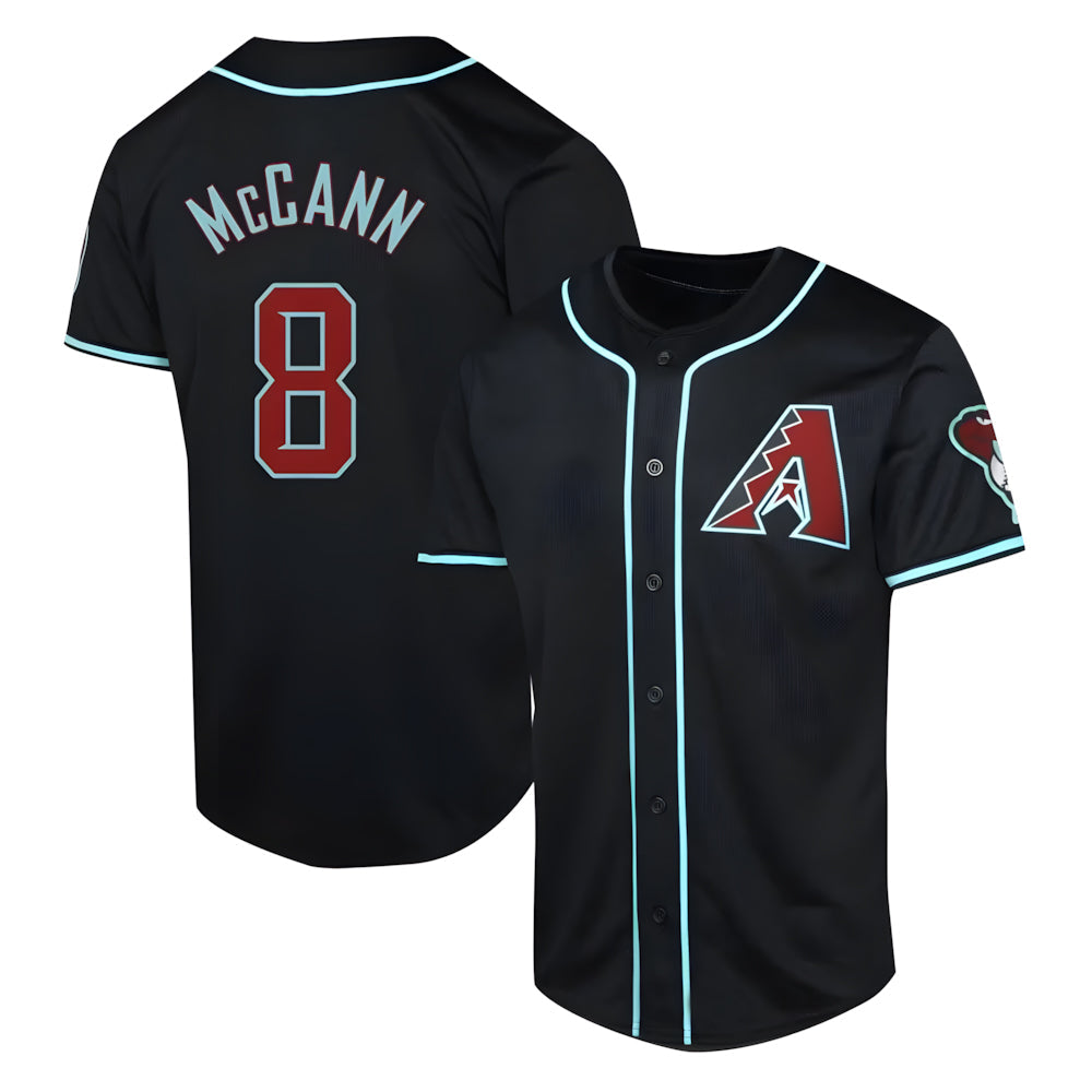 Pouc A.Diamondbacks #8 James McCann Player Black Red Limited Alternate Stitched Jersey