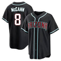 Pouc A.Diamondbacks #8 James McCann Player Black Replica Fashion Out Stitched Jersey