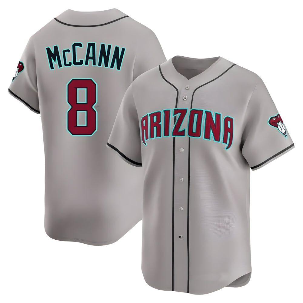 Pouc A.Diamondbacks #8 James McCann Player Gray Limited Alternate Stitched Jersey