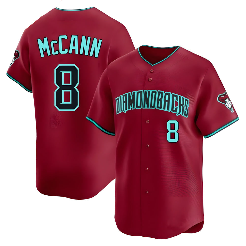 Pouc A.Diamondbacks #8 James McCann Player Red Limited Alternate Stitched Jersey