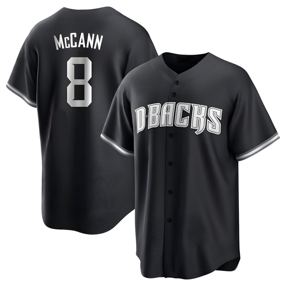 Pouc A.Diamondbacks #8 James McCann Player White Replica Black 2026 World Series Stitched Jersey