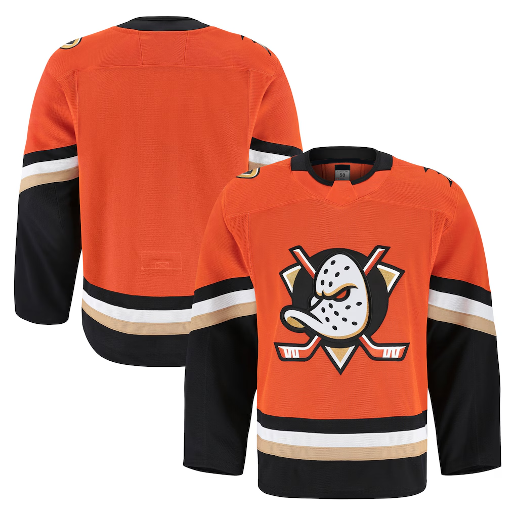 Pouc A.Ducks Orange Home Authentic Pro Jerseys