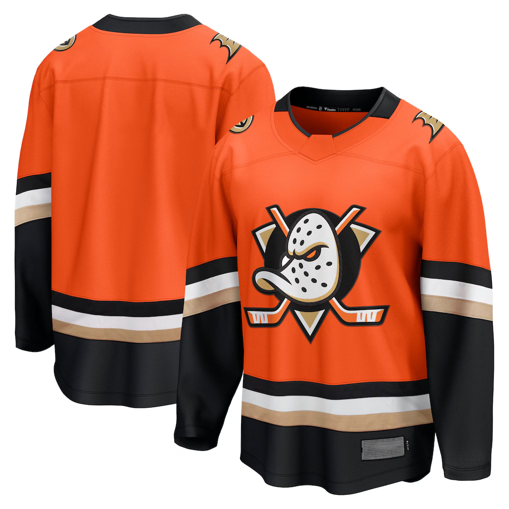 Pouc A.Ducks Orange Home Breakaway Jerseys