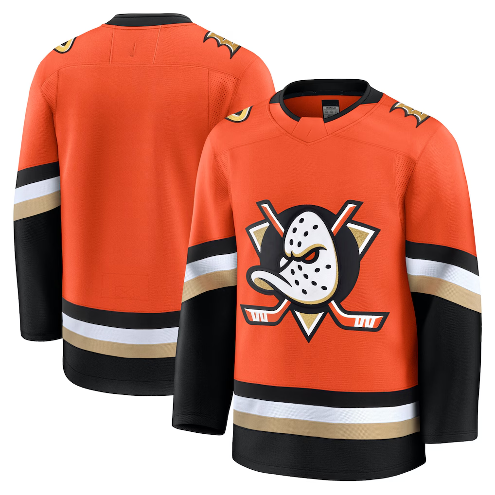 Pouc A.Ducks Orange Home Premium Jerseys