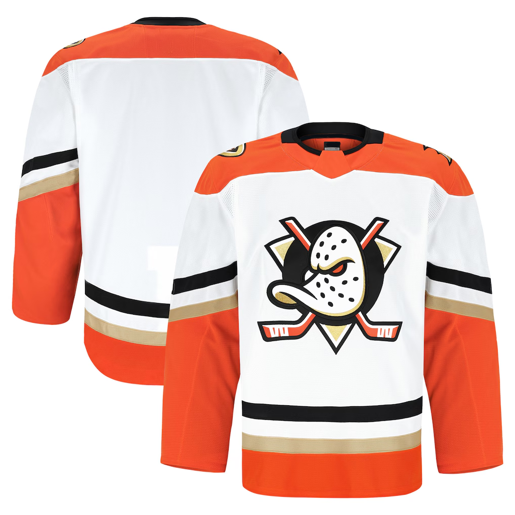 Pouc A.Ducks White Away Authentic Pro Jerseys