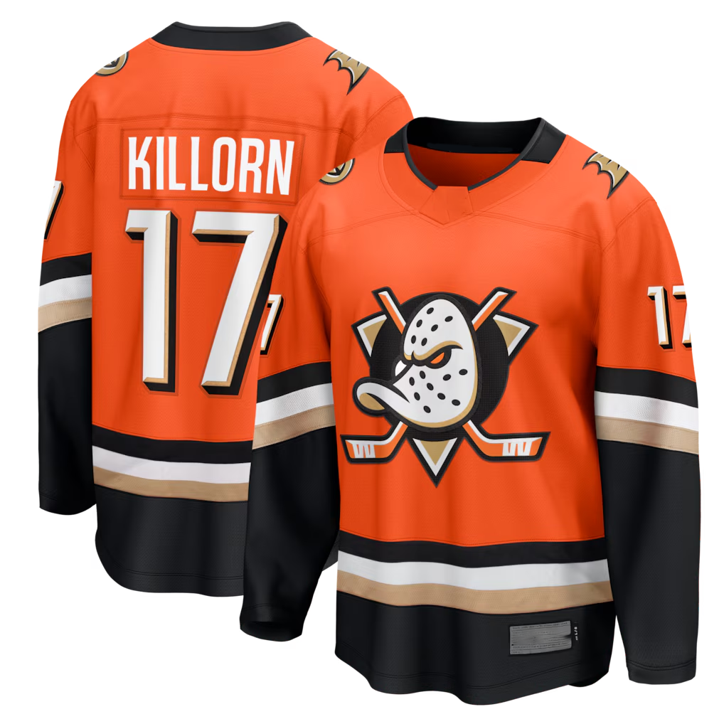Pouc A.Ducks #17 Alex Killorn Orange Home Breakaway Jerseys