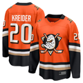 Pouc A.Ducks #20 Chris Kreider Orange Home Breakaway Jerseys