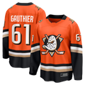 Pouc A.Ducks #61 Cutter Gauthier Orange Home Breakaway Jerseys