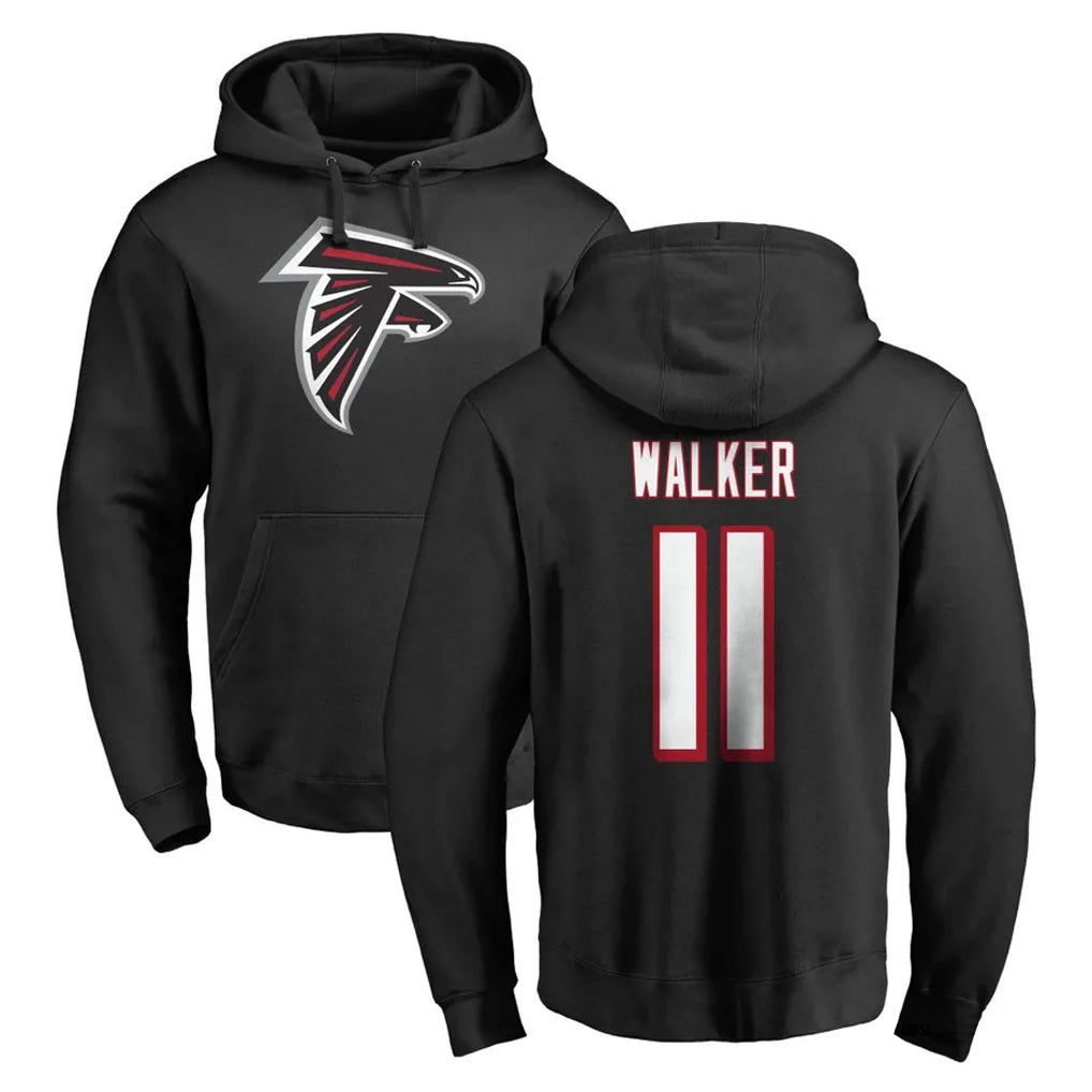 Pouc A.Falcons #11 Jalon Walker Player Black Salute to Service Hoodies Stitched Jerseys