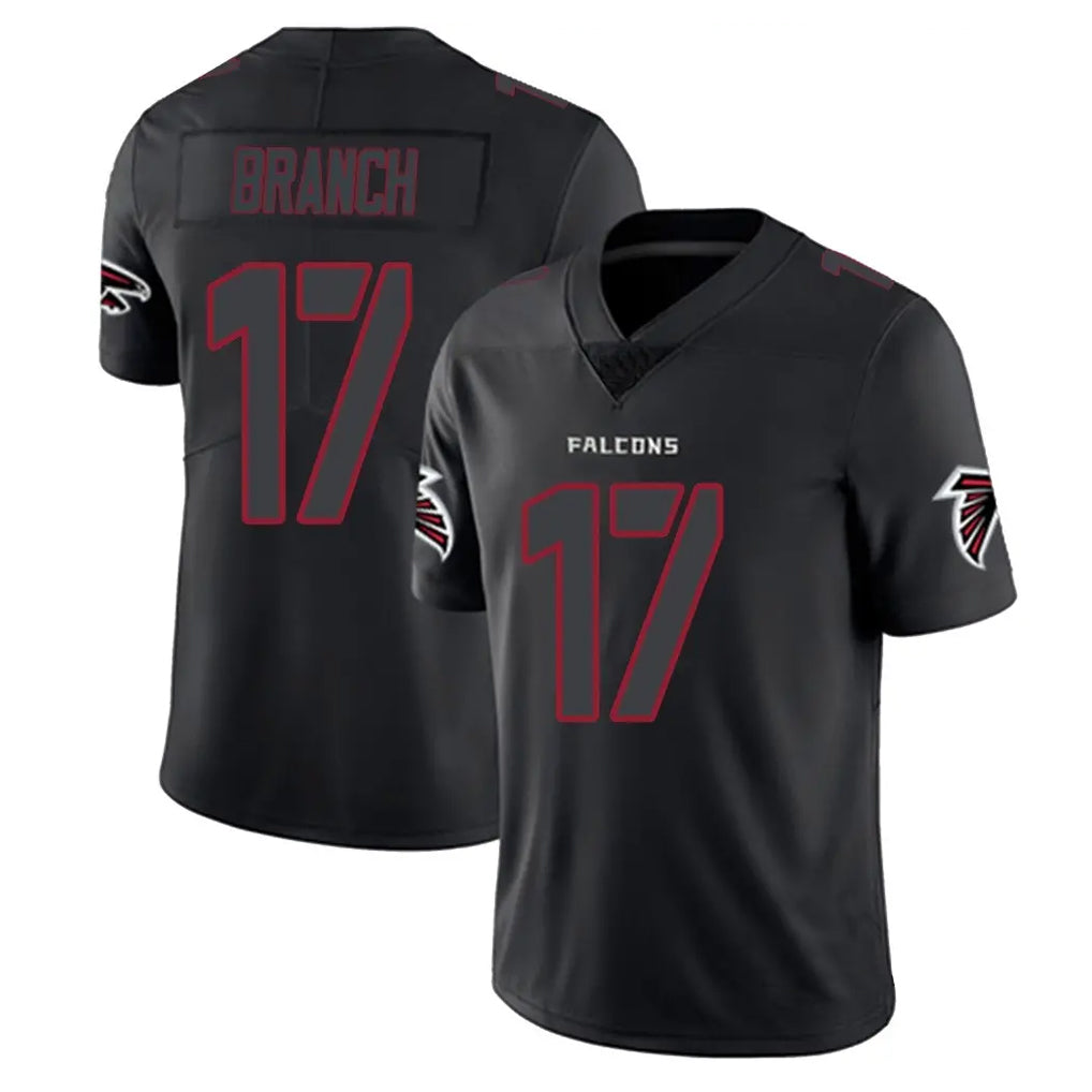 Pouc A.Falcons #17 Zachariah Branch Player Black Impact Limited Game Stitched Jerseys