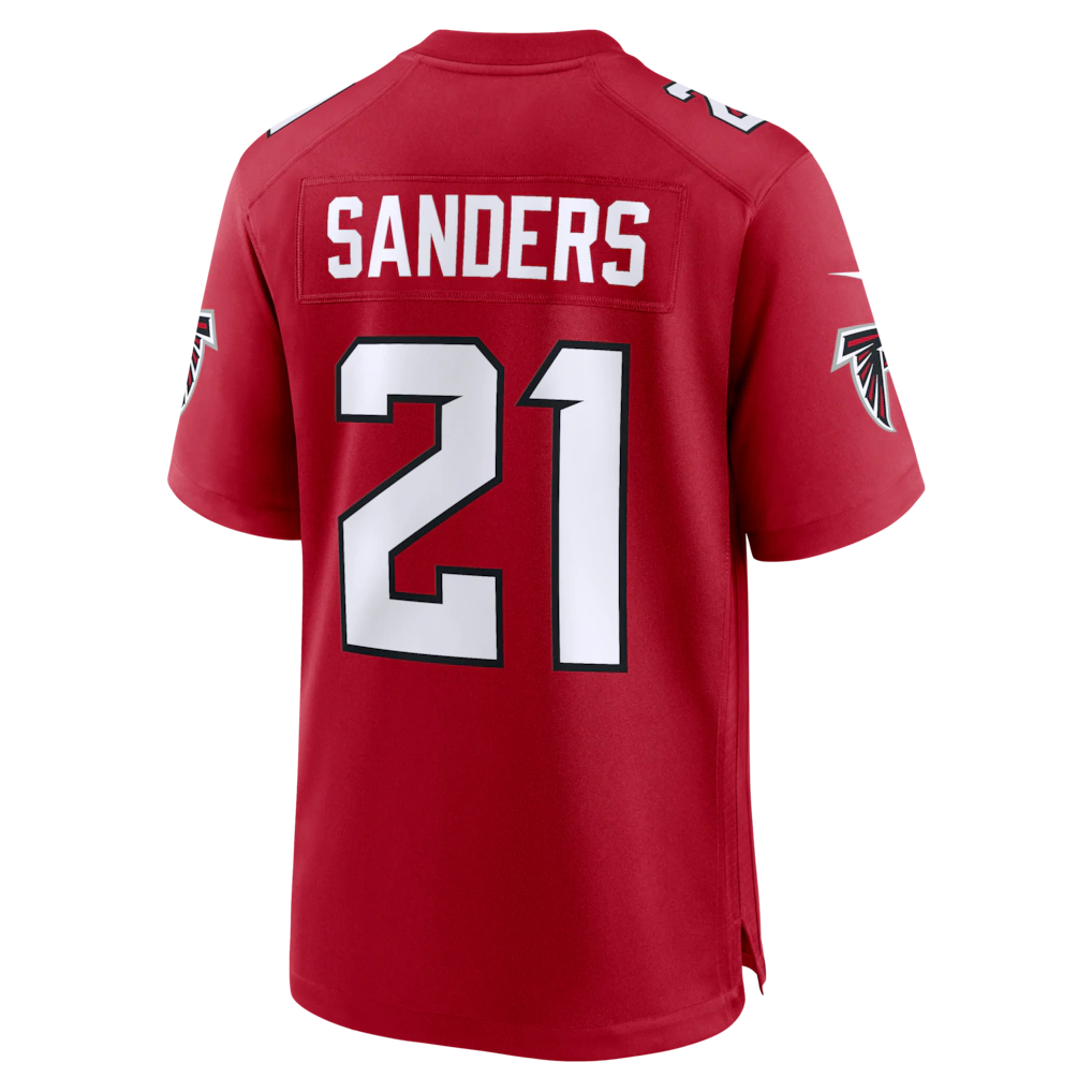 Pouc A.Falcons #21 Deion Sanders Red Retired Player Game Stitched Jerseys