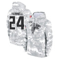 Pouc A.Falcons #24 A.J. Terrell Jr. Player Arctic Camo Salute to Service Limited Hoodie Stitched Jerseys