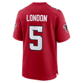Pouc A.Falcons #5 Drake London Red Game Stitched Jerseys