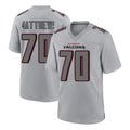 Pouc A.Falcons #70 Jake Matthews Branch Player Gray Fashion Home Game Stitched Jerseys