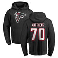 Pouc A.Falcons #70 Jake Matthews Player Black Salute to Service Hoodies Stitched Jerseys