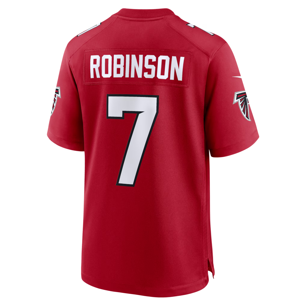 Pouc A.Falcons #7 Bijan Robinson Red Game Stitched Jerseys