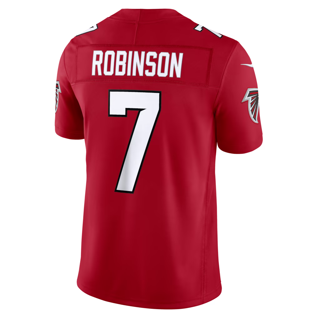 Pouc A.Falcons #7 Bijan Robinson Red Team Vapor F.U.S.E. Stitched Limited Jerseys