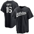 Pouc Athletics #16 Nick Kurtz Player Black Game Stitched Jerseys