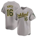 Pouc Athletics #16 Nick Kurtz Player Grey Home Limited Stitched Jerseys