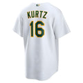 Pouc Athletics #16 Nick Kurtz Player White Home Game Stitched Jerseys
