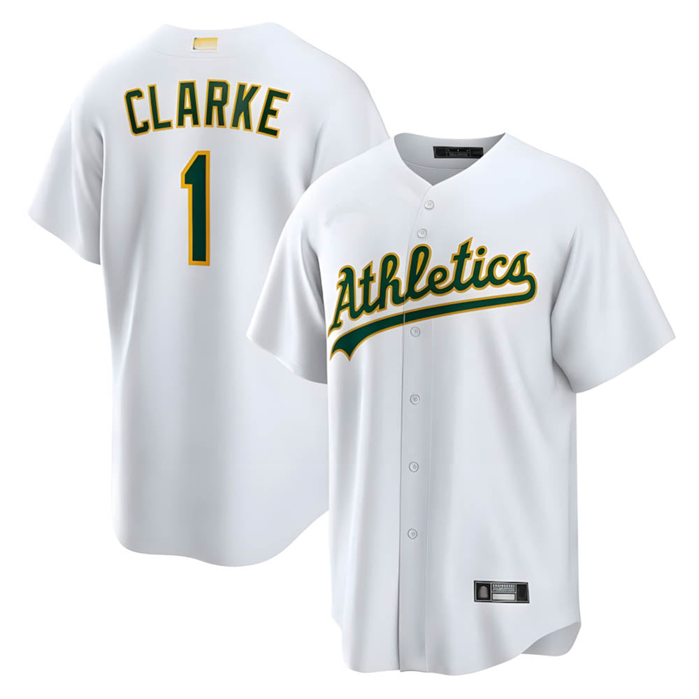 Pouc Athletics #1 Denzel Clarke player White Home 2026 Official Stitched Jersey